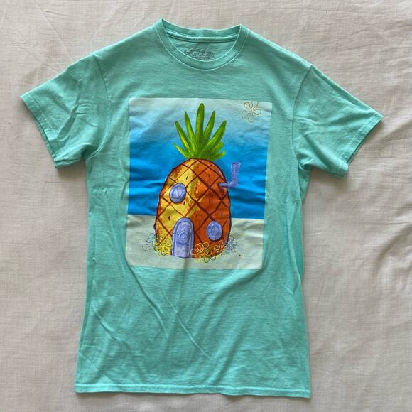 Nickelodeon 90s Y2K SpongeBob SquarePants Graphic Tee Small - Picture 4 of 6